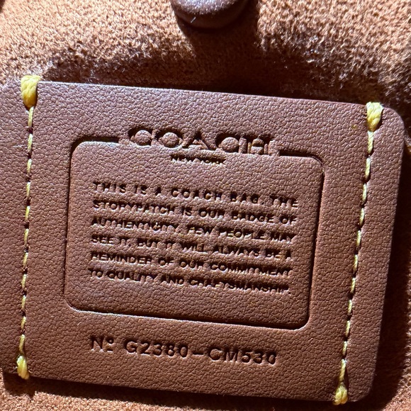 Coach Brown Shoulder Bag with Gold Accents - Picture 7 of 7